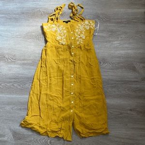 Forever 21 button dress in yellow